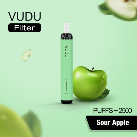 VUDU Filter 2500 Puffs Disposable - Sour apple